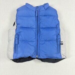 VTG Y2K Gap Puffer Vest Heavy Outdoor Down Blend Blue Boys Sz 12-18 Months Layer